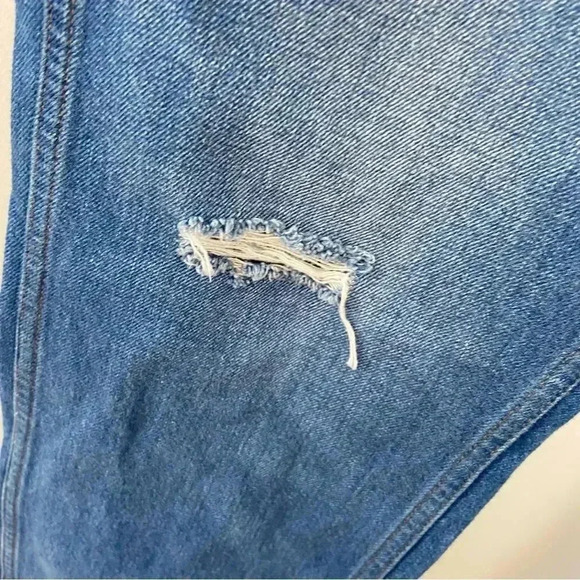 NWT Re/Done 90s High Rise Loose Jeans Destroyed Broken Blue size 27 - Picture 10 of 16